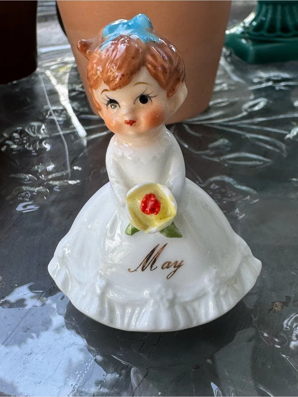 Vintage 1950’s Napco May Birthday Girl of the Month Miniature Porcelain Figurine